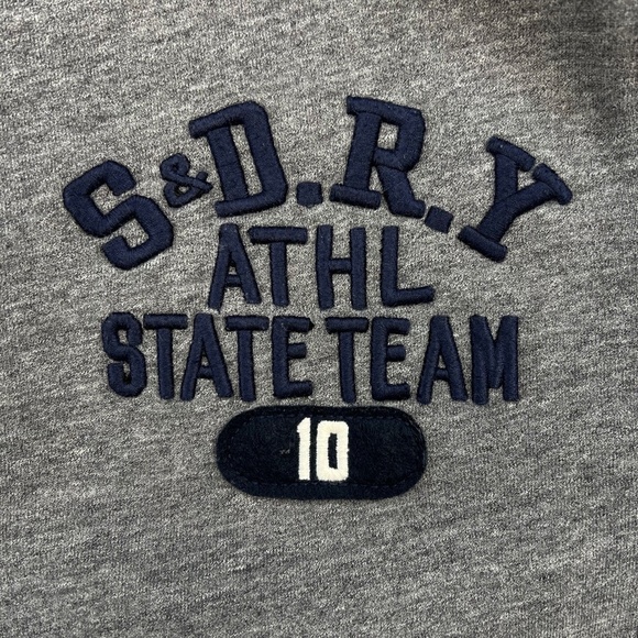 SuperDry Men's Core Applique Full Zip Hoodie Sweatshirt Gray Small - Picture 6 of 13